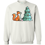 Sweatshirts White / S Kawaii Cute Christmas Fox Crewneck Sweatshirt