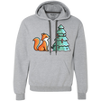 Sweatshirts Sport Grey / L Kawaii Cute Christmas Fox Premium Fleece Hoodie