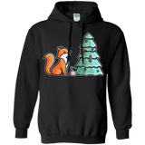 Sweatshirts Black / S Kawaii Cute Christmas Fox Pullover Hoodie