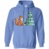 Sweatshirts Carolina Blue / S Kawaii Cute Christmas Fox Pullover Hoodie