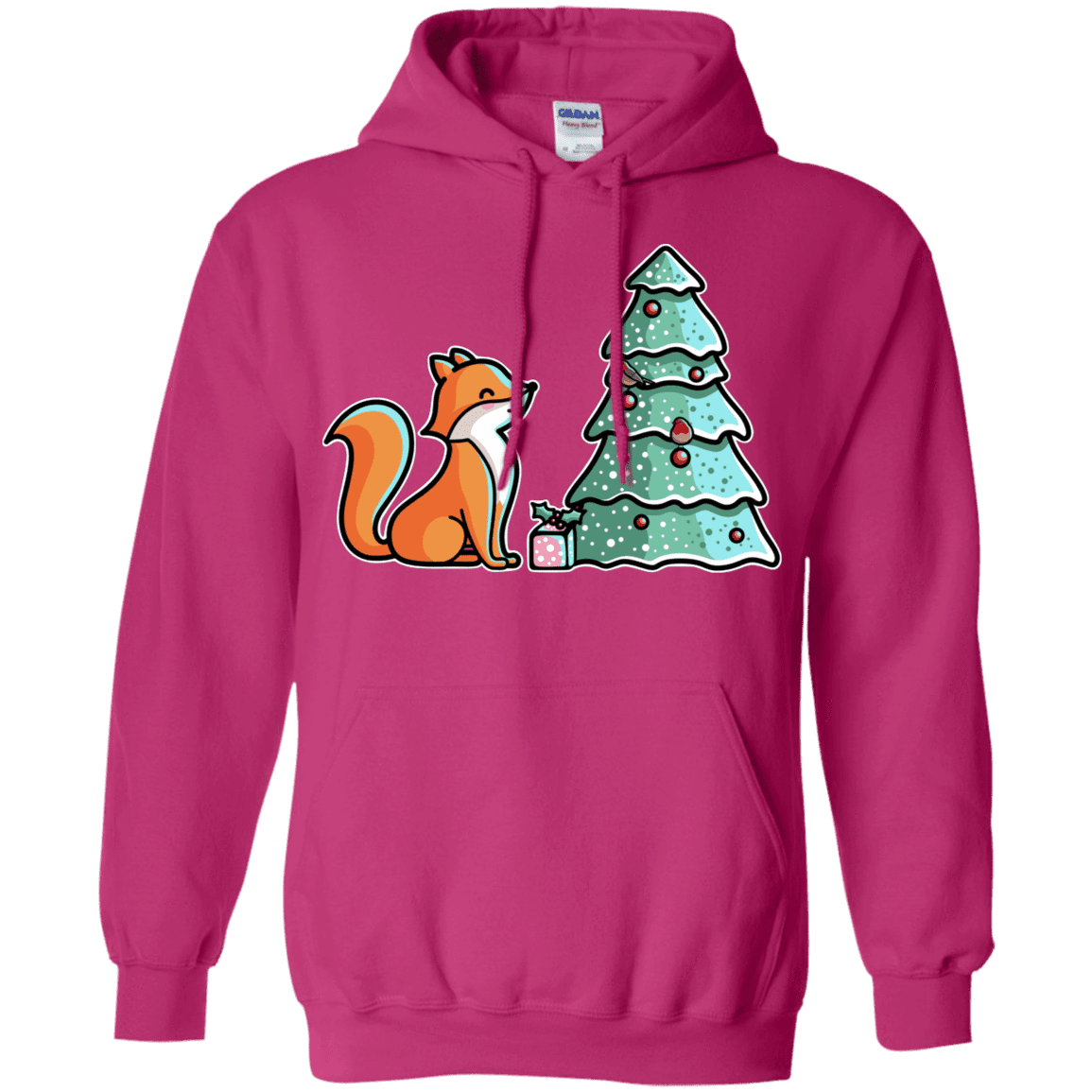 Sweatshirts Heliconia / S Kawaii Cute Christmas Fox Pullover Hoodie