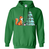 Sweatshirts Irish Green / S Kawaii Cute Christmas Fox Pullover Hoodie