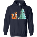 Sweatshirts Navy / S Kawaii Cute Christmas Fox Pullover Hoodie