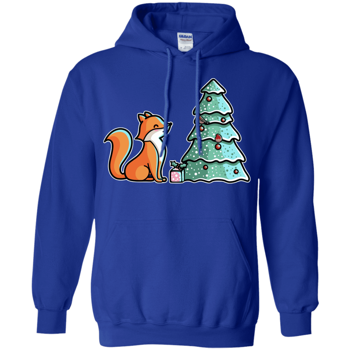 Sweatshirts Royal / S Kawaii Cute Christmas Fox Pullover Hoodie