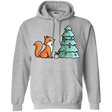 Sweatshirts Sport Grey / S Kawaii Cute Christmas Fox Pullover Hoodie