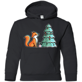 Sweatshirts Black / YS Kawaii Cute Christmas Fox Youth Hoodie