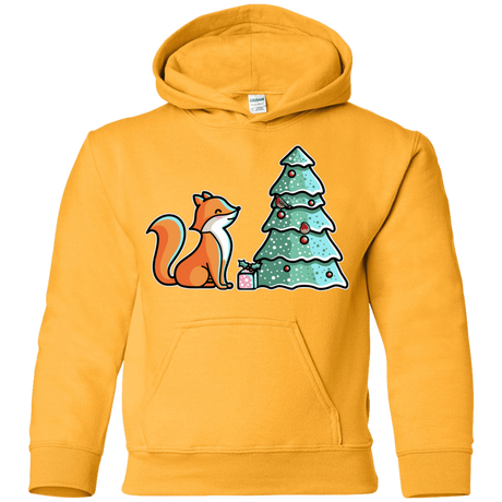 Sweatshirts Gold / YS Kawaii Cute Christmas Fox Youth Hoodie