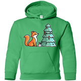 Sweatshirts Irish Green / YS Kawaii Cute Christmas Fox Youth Hoodie