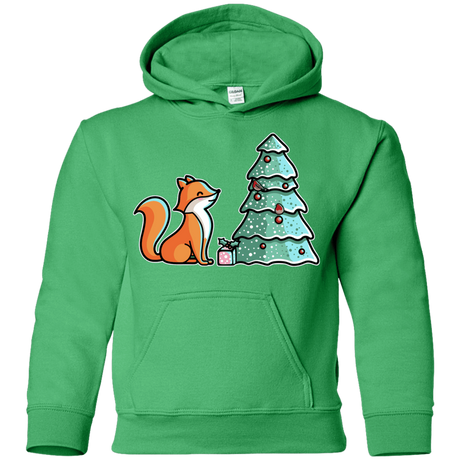 Sweatshirts Irish Green / YS Kawaii Cute Christmas Fox Youth Hoodie