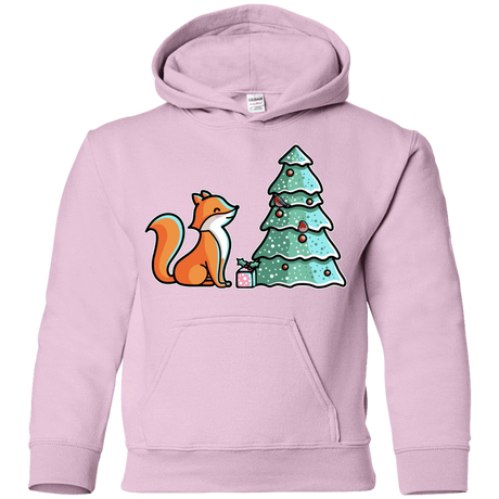 Sweatshirts Light Pink / YS Kawaii Cute Christmas Fox Youth Hoodie