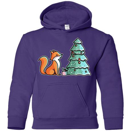 Sweatshirts Purple / YS Kawaii Cute Christmas Fox Youth Hoodie