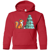 Sweatshirts Red / YS Kawaii Cute Christmas Fox Youth Hoodie