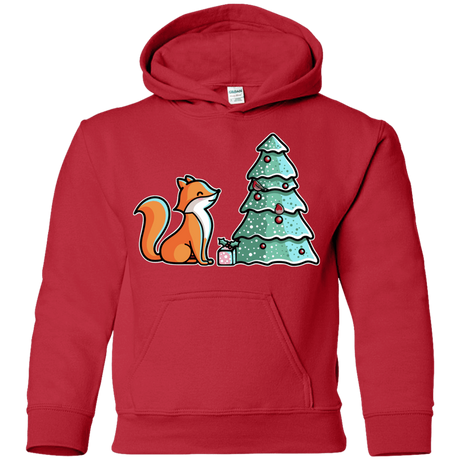 Sweatshirts Red / YS Kawaii Cute Christmas Fox Youth Hoodie