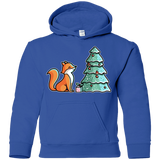 Sweatshirts Royal / YS Kawaii Cute Christmas Fox Youth Hoodie