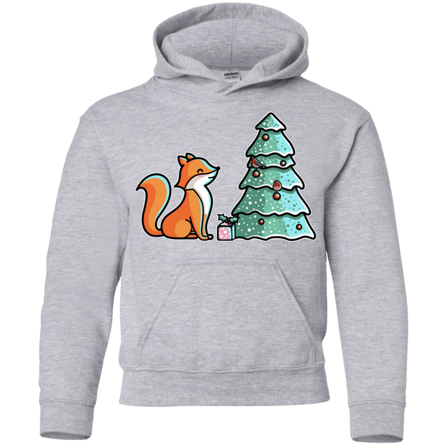 Sweatshirts Sport Grey / YS Kawaii Cute Christmas Fox Youth Hoodie