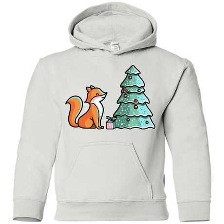 Sweatshirts White / YS Kawaii Cute Christmas Fox Youth Hoodie