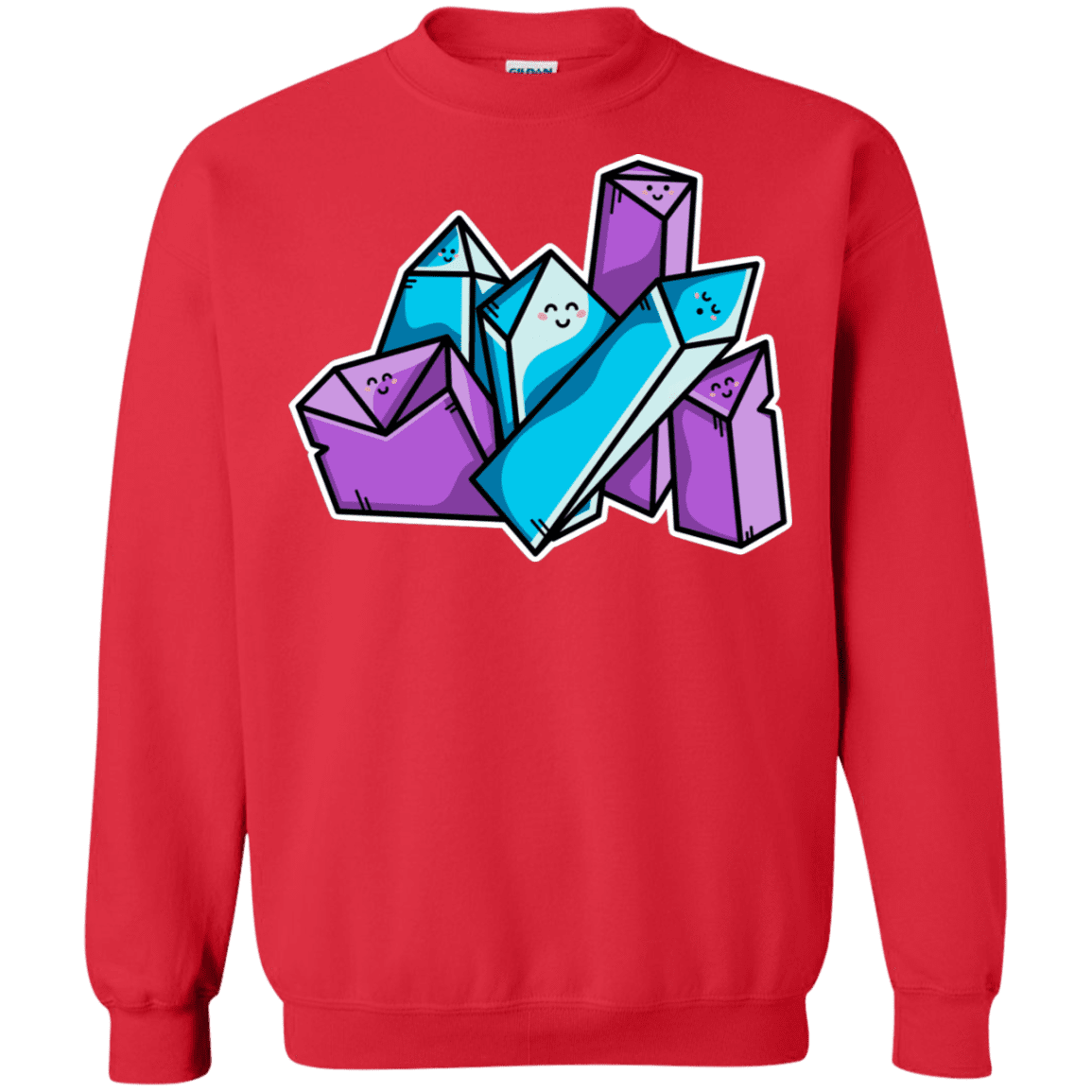 Sweatshirts Red / S Kawaii Cute Crystals Crewneck Sweatshirt