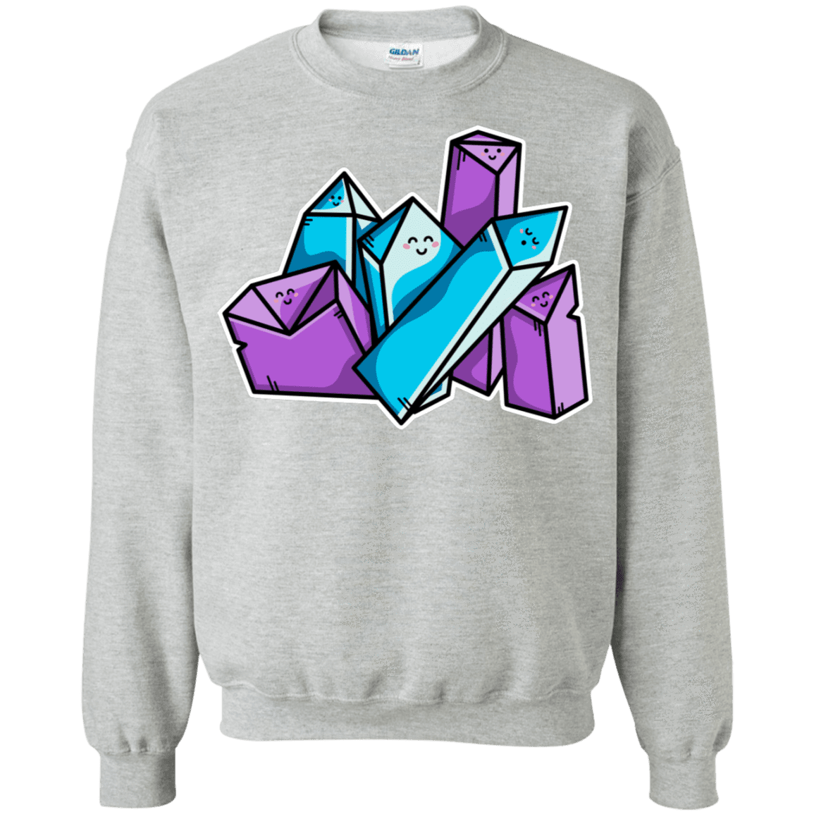 Sweatshirts Sport Grey / S Kawaii Cute Crystals Crewneck Sweatshirt