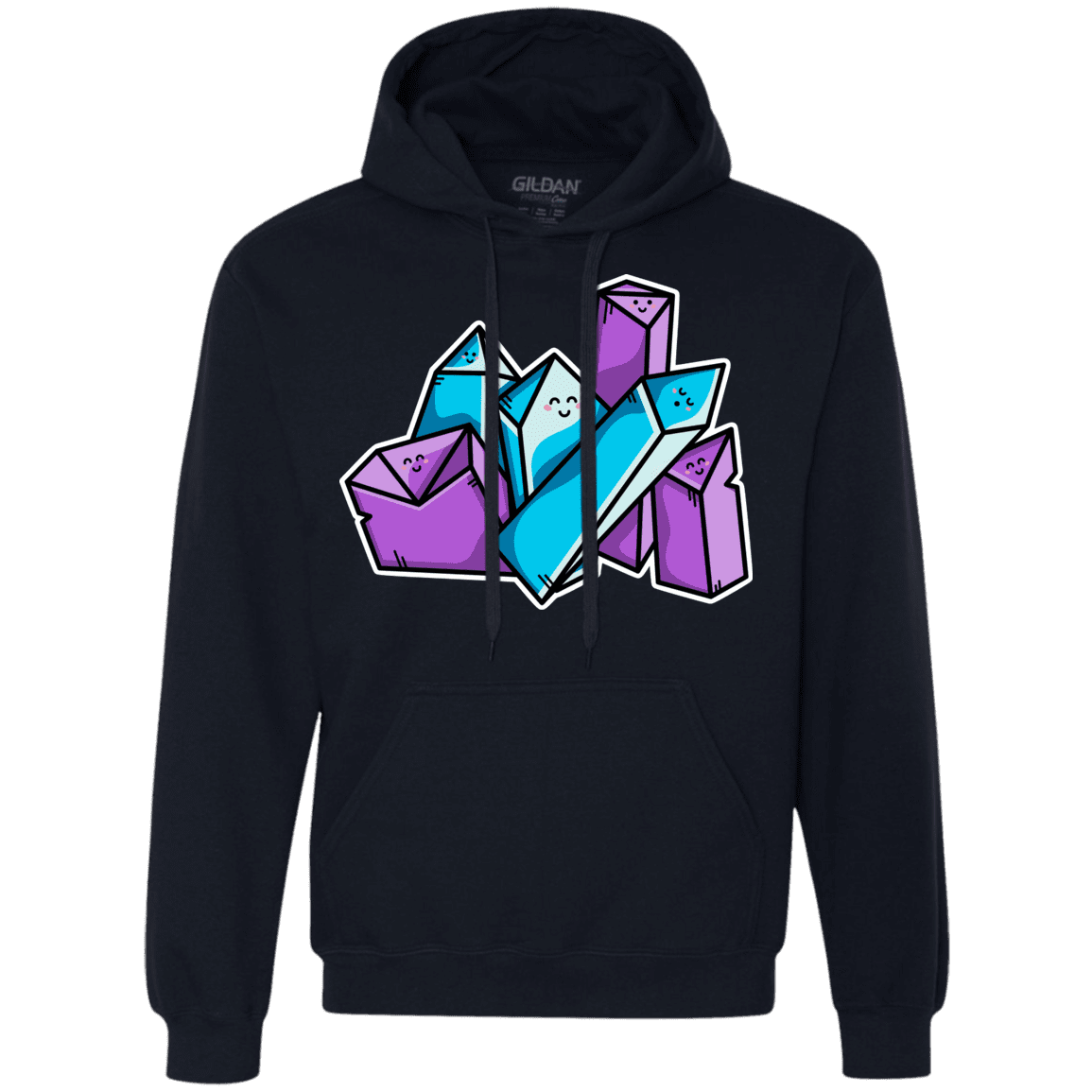 Sweatshirts Navy / S Kawaii Cute Crystals Premium Fleece Hoodie