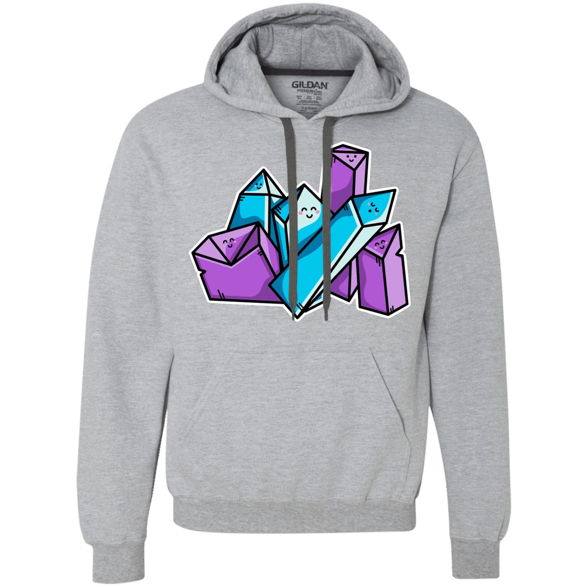 Sweatshirts Sport Grey / L Kawaii Cute Crystals Premium Fleece Hoodie