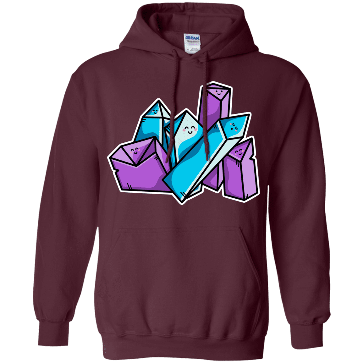 Sweatshirts Maroon / S Kawaii Cute Crystals Pullover Hoodie