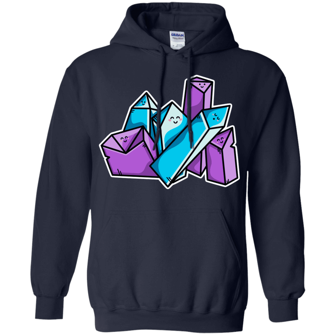 Sweatshirts Navy / S Kawaii Cute Crystals Pullover Hoodie