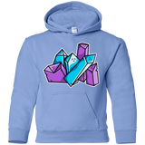 Sweatshirts Carolina Blue / YS Kawaii Cute Crystals Youth Hoodie