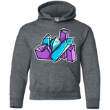 Sweatshirts Dark Heather / YS Kawaii Cute Crystals Youth Hoodie