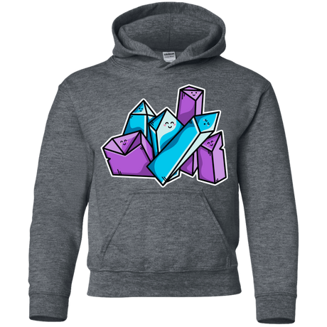 Sweatshirts Dark Heather / YS Kawaii Cute Crystals Youth Hoodie