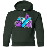 Sweatshirts Forest Green / YS Kawaii Cute Crystals Youth Hoodie