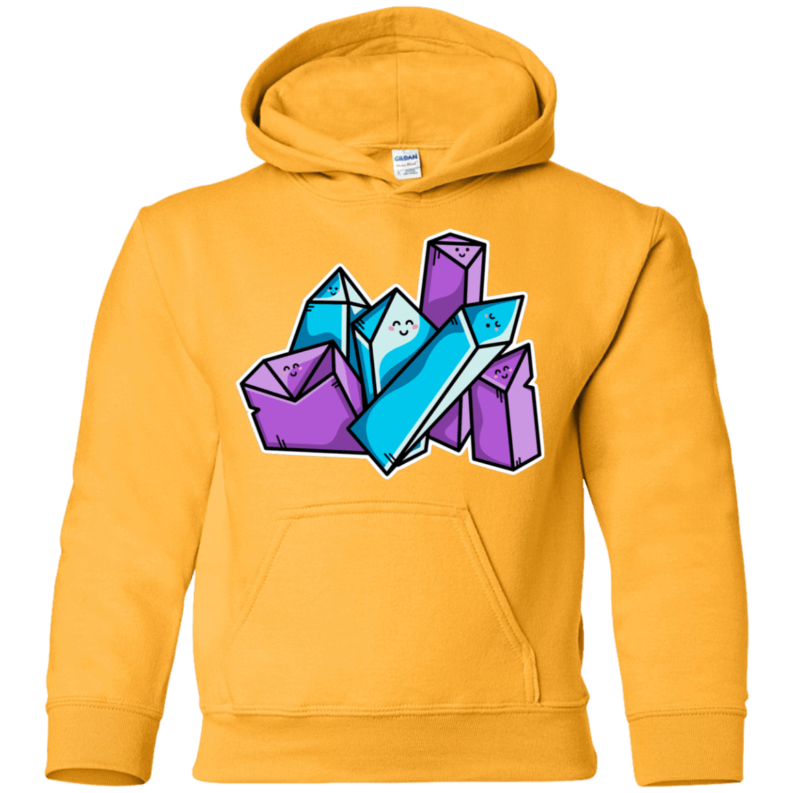 Sweatshirts Gold / YS Kawaii Cute Crystals Youth Hoodie