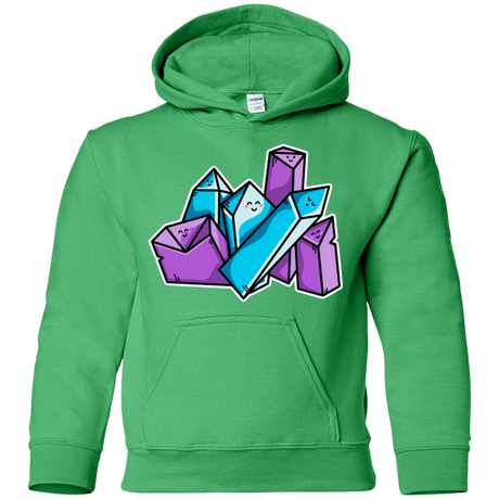 Sweatshirts Irish Green / YS Kawaii Cute Crystals Youth Hoodie