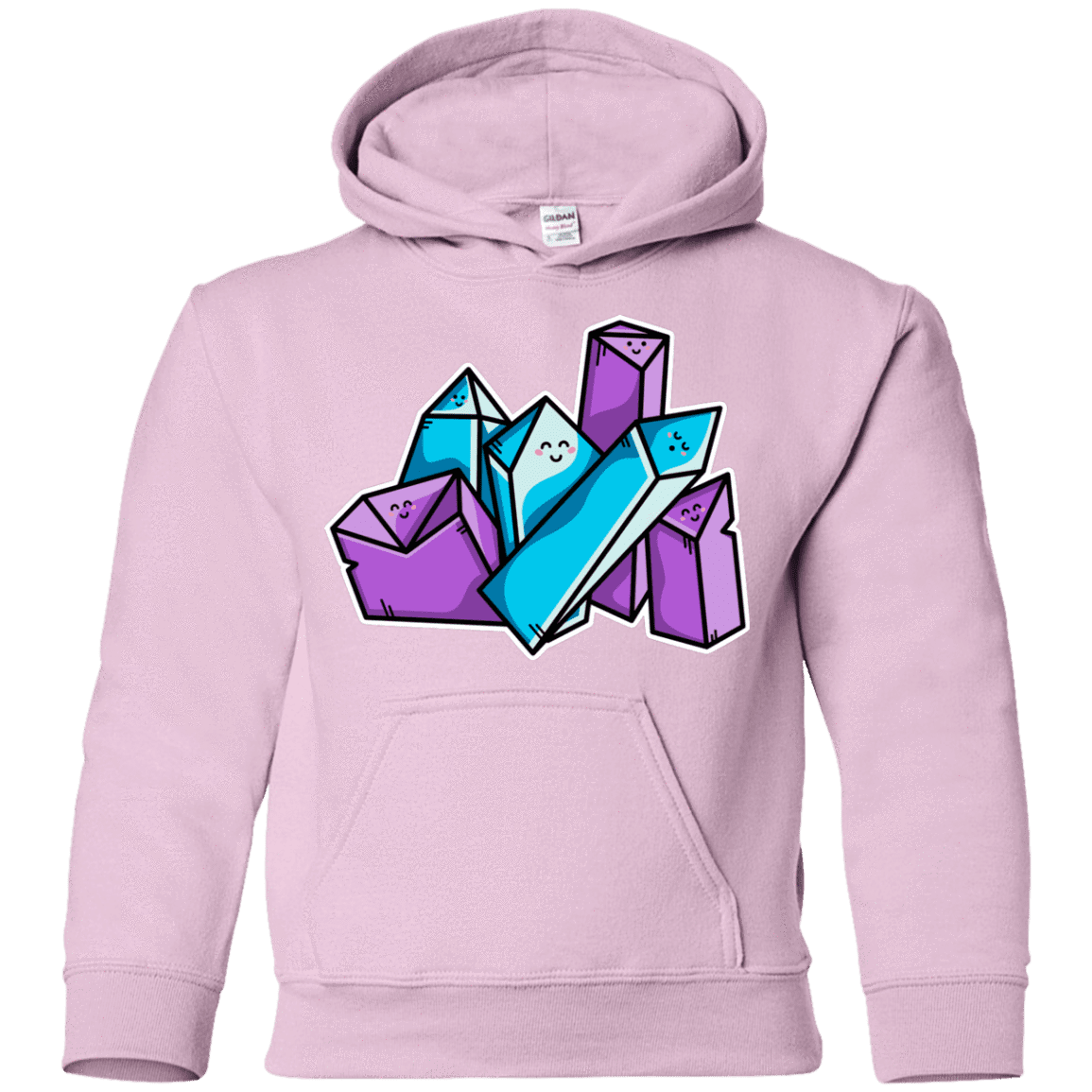 Sweatshirts Light Pink / YS Kawaii Cute Crystals Youth Hoodie