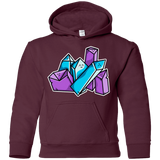 Sweatshirts Maroon / YS Kawaii Cute Crystals Youth Hoodie