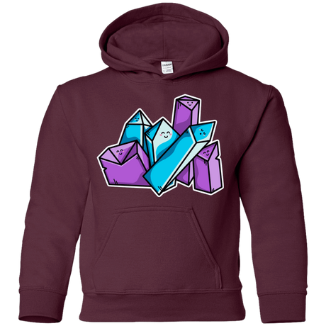 Sweatshirts Maroon / YS Kawaii Cute Crystals Youth Hoodie