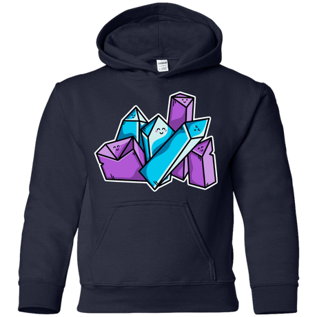 Sweatshirts Navy / YS Kawaii Cute Crystals Youth Hoodie