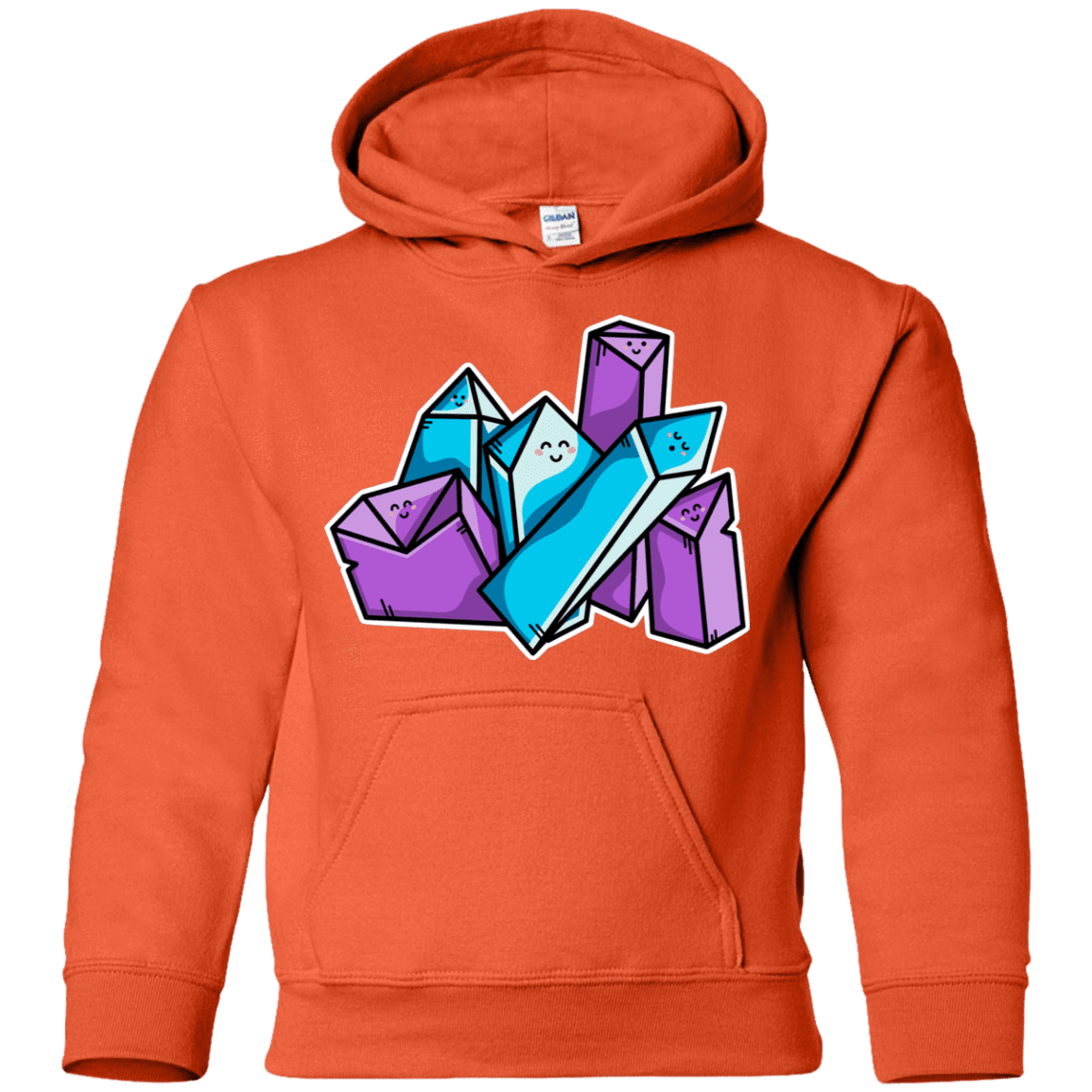 Sweatshirts Orange / YS Kawaii Cute Crystals Youth Hoodie