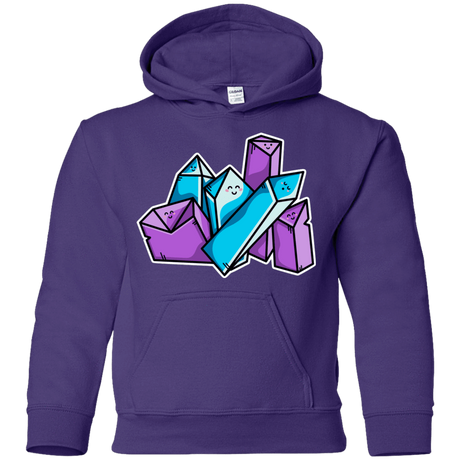 Sweatshirts Purple / YS Kawaii Cute Crystals Youth Hoodie