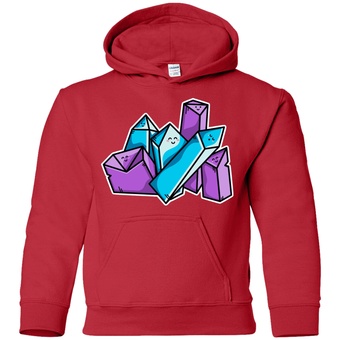 Sweatshirts Red / YS Kawaii Cute Crystals Youth Hoodie