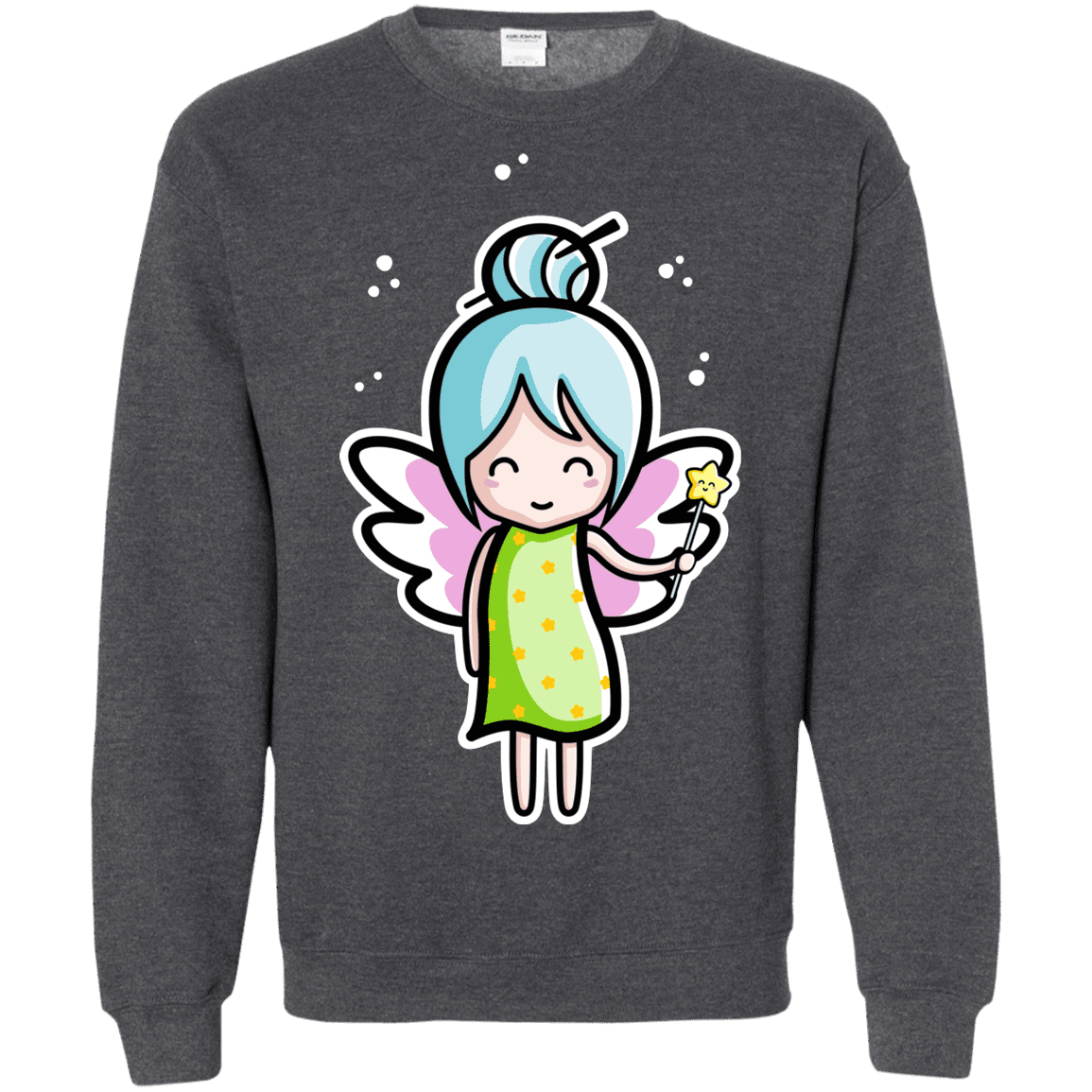 Sweatshirts Dark Heather / S Kawaii Cute Fairy Crewneck Sweatshirt