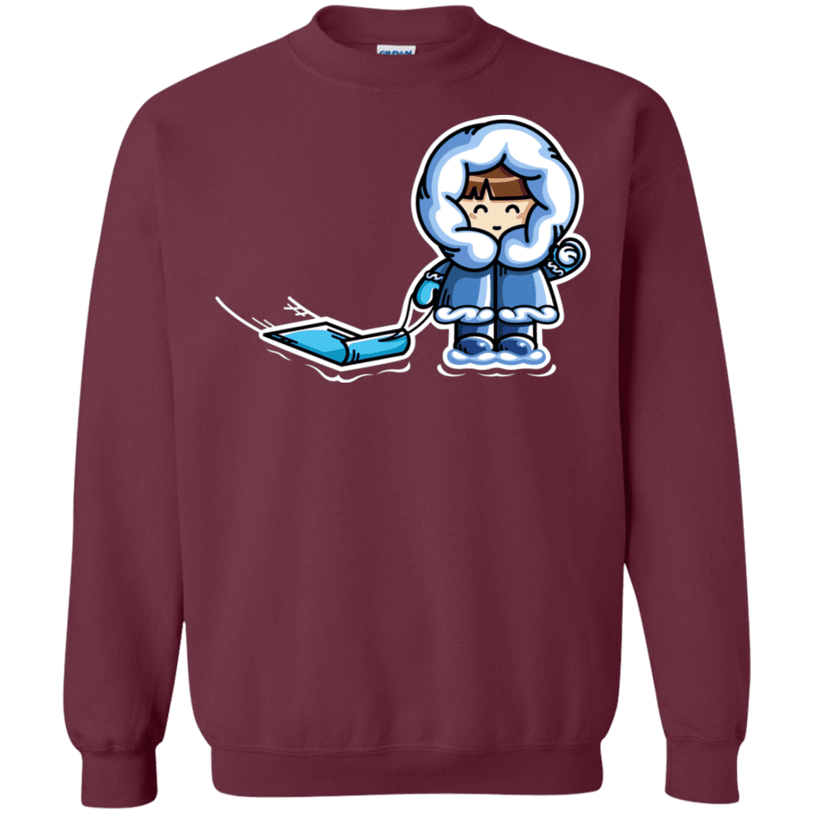 Sweatshirts Maroon / S Kawaii Cute Fun In The Snow Crewneck Sweatshirt