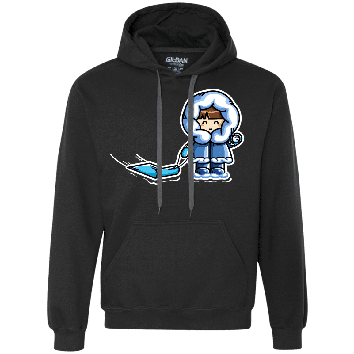 Sweatshirts Black / S Kawaii Cute Fun In The Snow Premium Fleece Hoodie