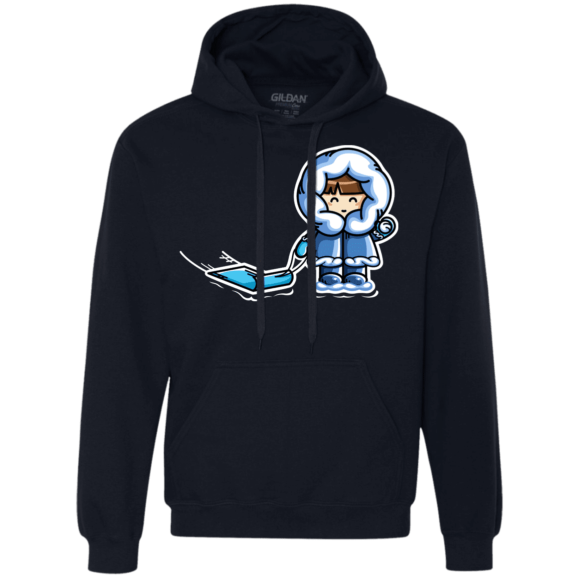 Sweatshirts Navy / S Kawaii Cute Fun In The Snow Premium Fleece Hoodie