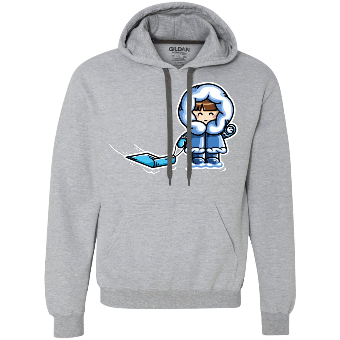 Sweatshirts Sport Grey / L Kawaii Cute Fun In The Snow Premium Fleece Hoodie