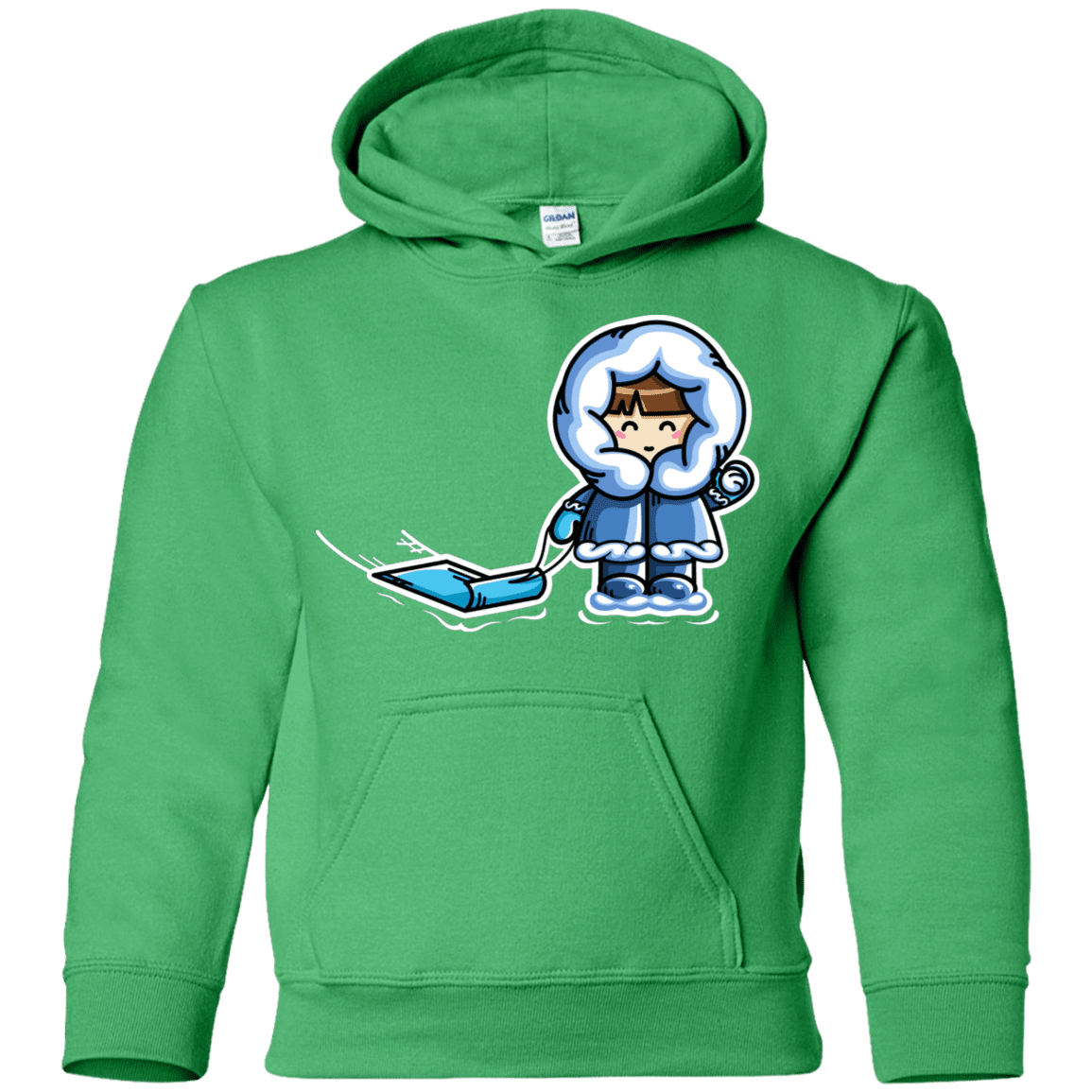 Sweatshirts Irish Green / YS Kawaii Cute Fun In The Snow Youth Hoodie