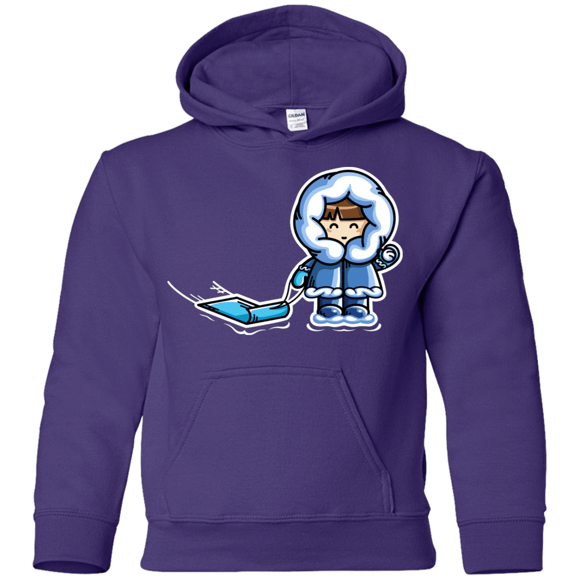 Sweatshirts Purple / YS Kawaii Cute Fun In The Snow Youth Hoodie