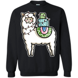Sweatshirts Black / S Kawaii Cute Llama Carrying Presents Crewneck Sweatshirt