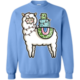 Sweatshirts Carolina Blue / S Kawaii Cute Llama Carrying Presents Crewneck Sweatshirt