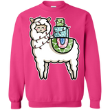 Sweatshirts Heliconia / S Kawaii Cute Llama Carrying Presents Crewneck Sweatshirt