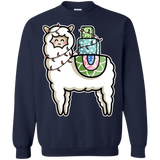 Sweatshirts Navy / S Kawaii Cute Llama Carrying Presents Crewneck Sweatshirt